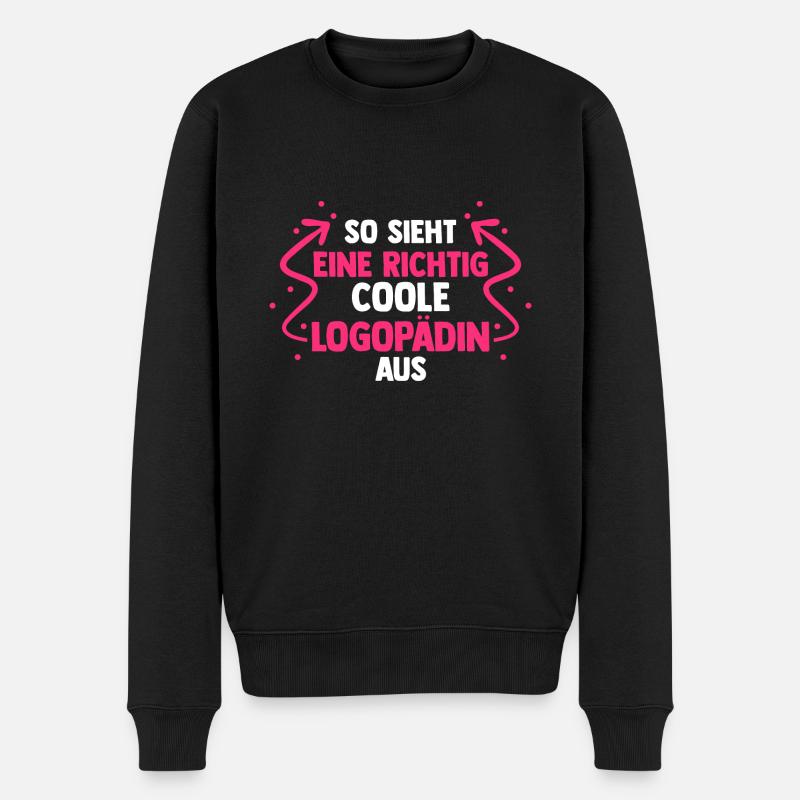 Logopädie Logopädin - Männer Premium Bio Pullover - Schwarz