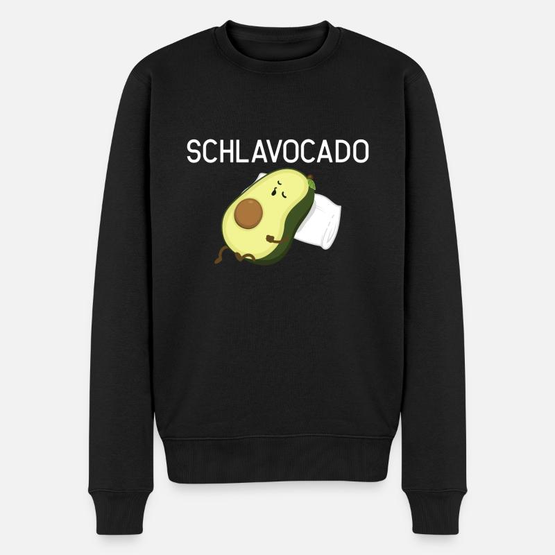 Schlafanzug Avocado Schlafanzug Geschenk - Männer Premium Bio Pullover - Schwarz
