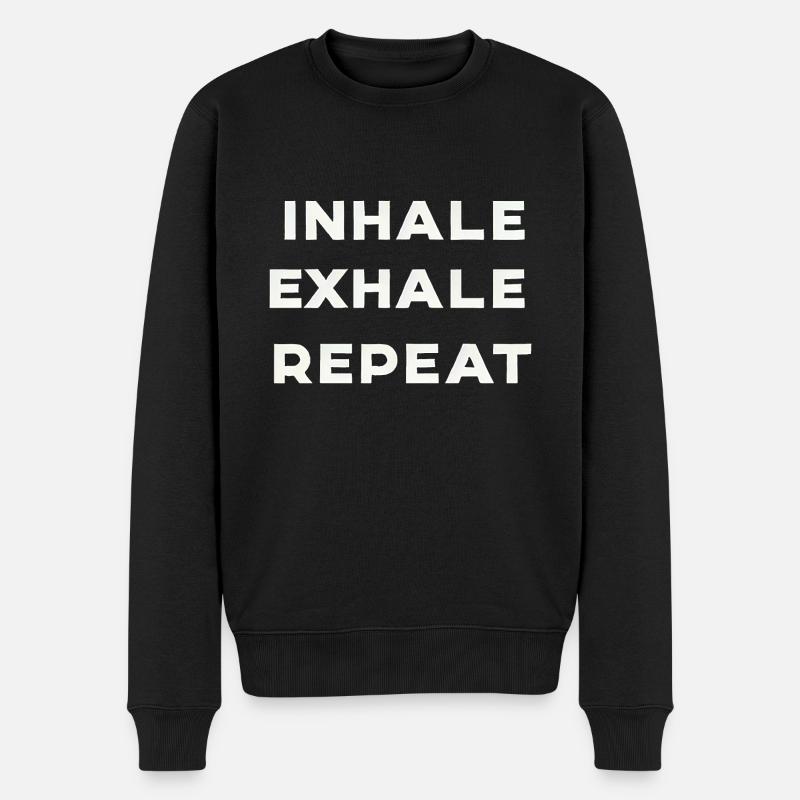 Inspirez Expirez Répétez 10 - Pull Premium bio Homme - noir