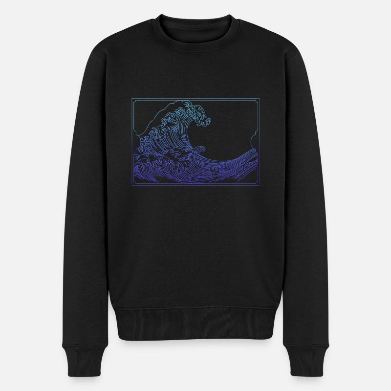 Seulement des vagues - Pull Premium bio Homme - noir