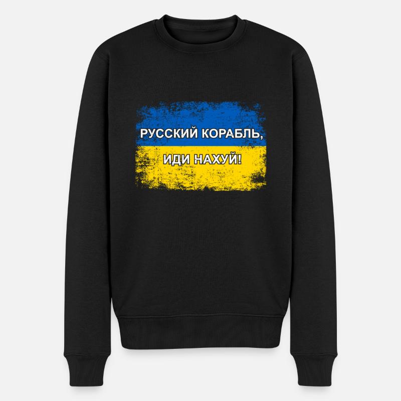Ukraine - Pull Premium bio Homme - noir