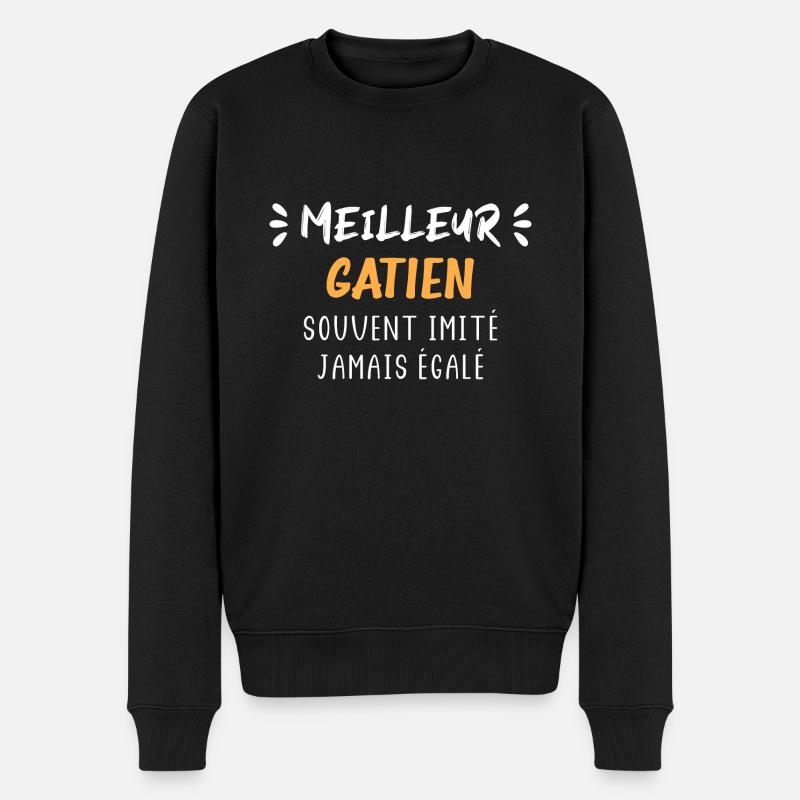 Souvent imité jamais égalé meilleur GATIEN - Pull Premium bio Homme - noir
