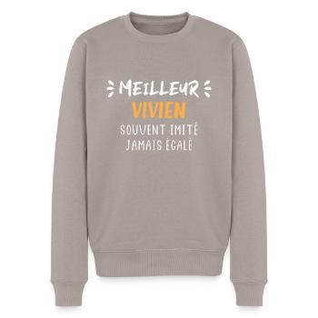 Souvent imité meilleur VIVIEN - Pull Premium bio Homme - taupe - Devant - Nico (187cm)