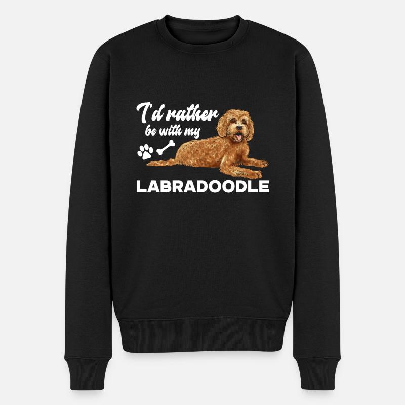 Labradoodle Hund - Männer Premium Bio Pullover - Schwarz