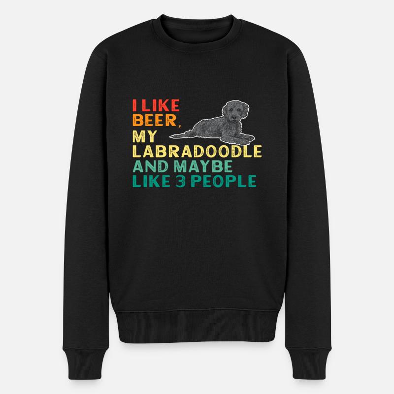 Labradoodle Hund - Männer Premium Bio Pullover - Schwarz
