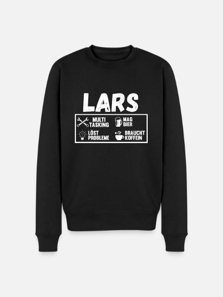 Lars - Männer Premium Bio Pullover - Schwarz