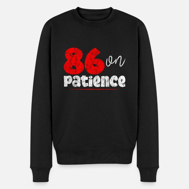 86 Sur la patience 3 - Pull Premium bio Homme - noir