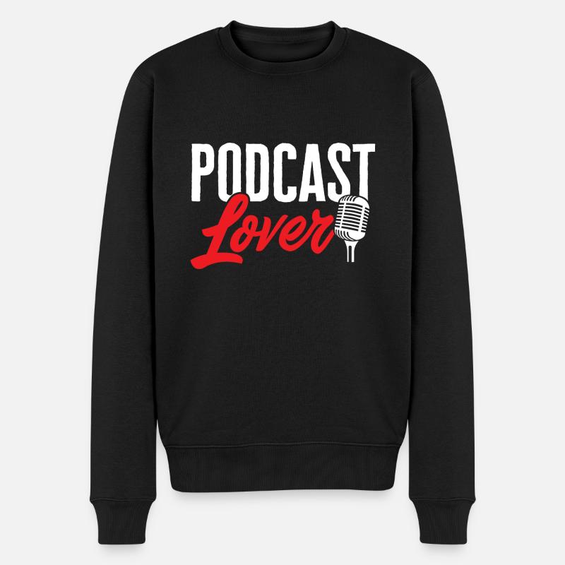 Podcaster Podcast - Männer Premium Bio Pullover - Schwarz