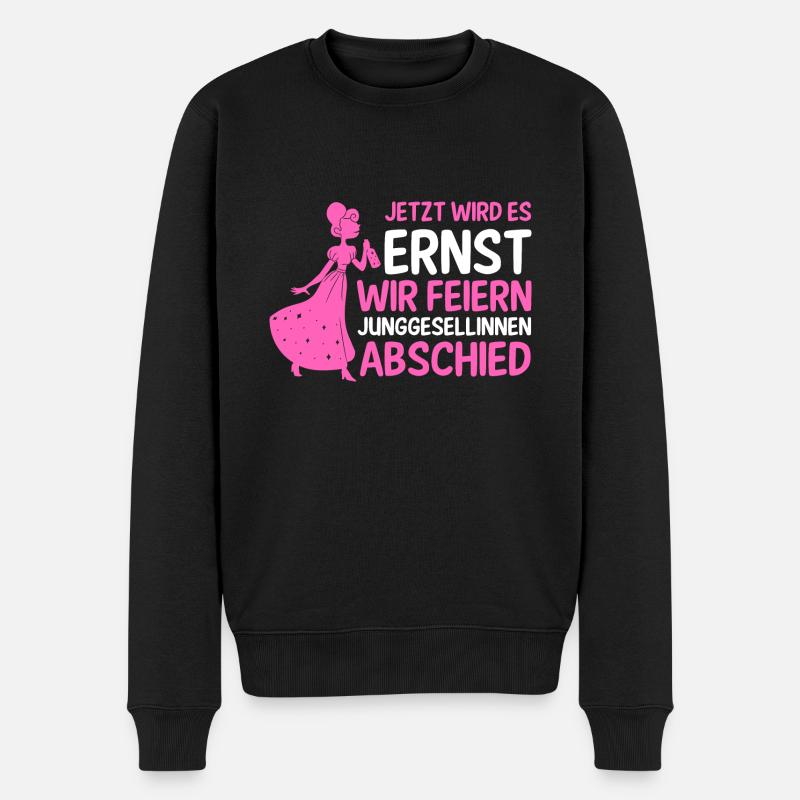 Braut Hochzeit Heiraten Junggesellenabschied - Männer Premium Bio Pullover - Schwarz