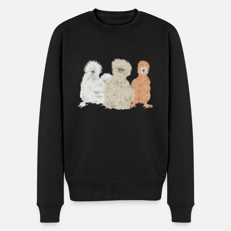 Seidenhuhn Poulet soyeux - Pull Premium bio Homme - noir