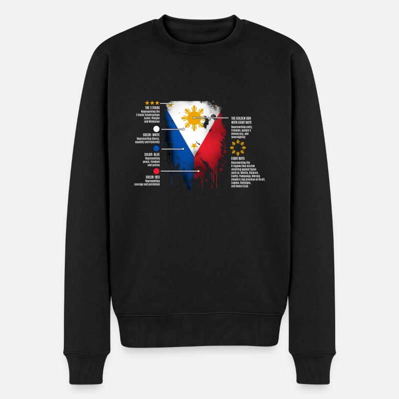Philippines drapeau philippin fierté je cadeau - Pull Premium bio Homme - noir