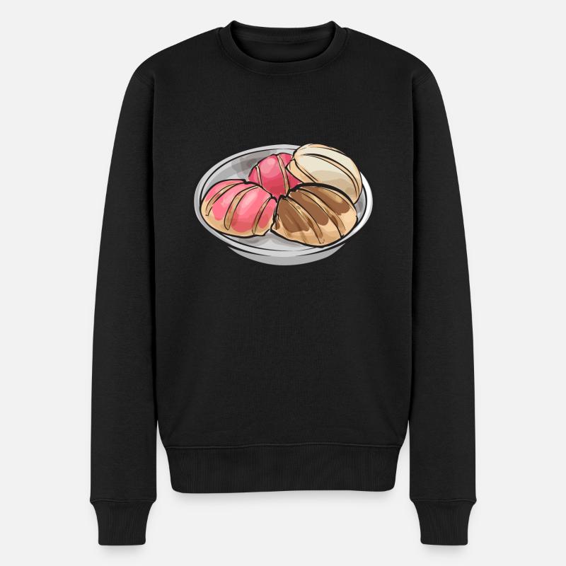 Concha Hispanic Mexikanisch Pan Dulce - Männer Premium Bio Pullover - Schwarz