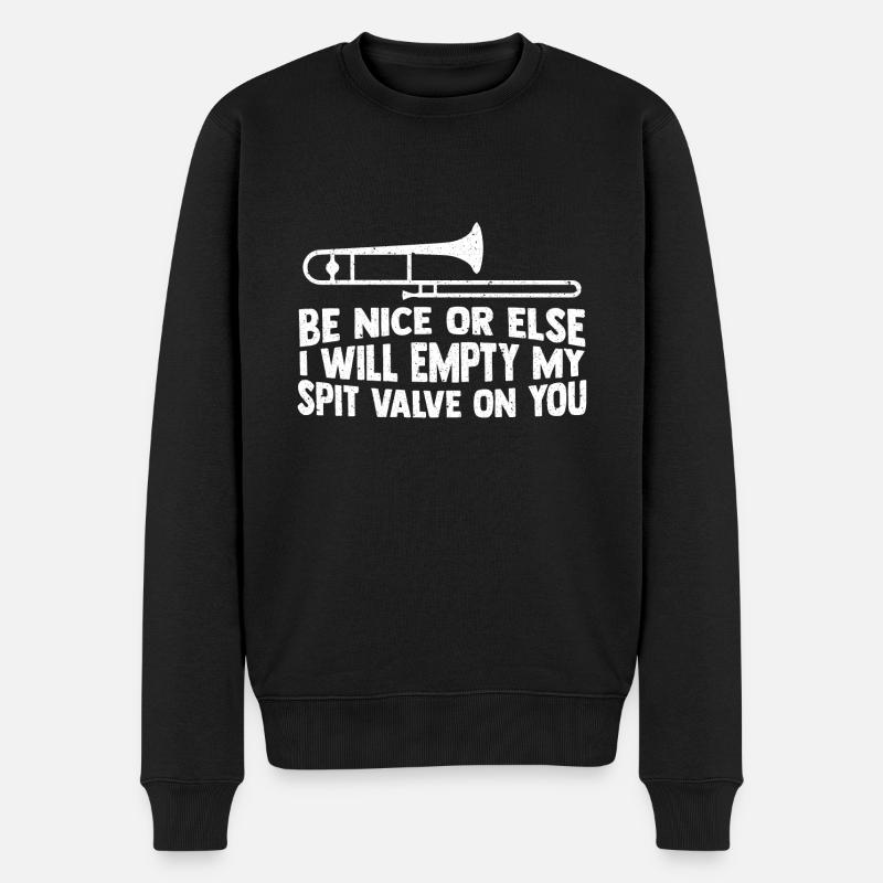 Trombone - Pull Premium bio Homme - noir