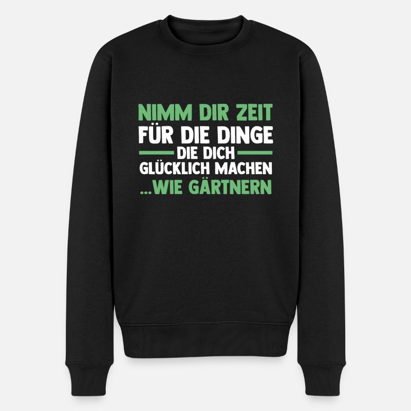 Gartenarbeit Hobbygärtner Gärtner Garten - Männer Premium Bio Pullover - Schwarz