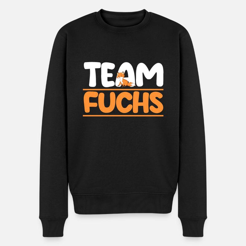 Fuchs - Männer Premium Bio Pullover - Schwarz