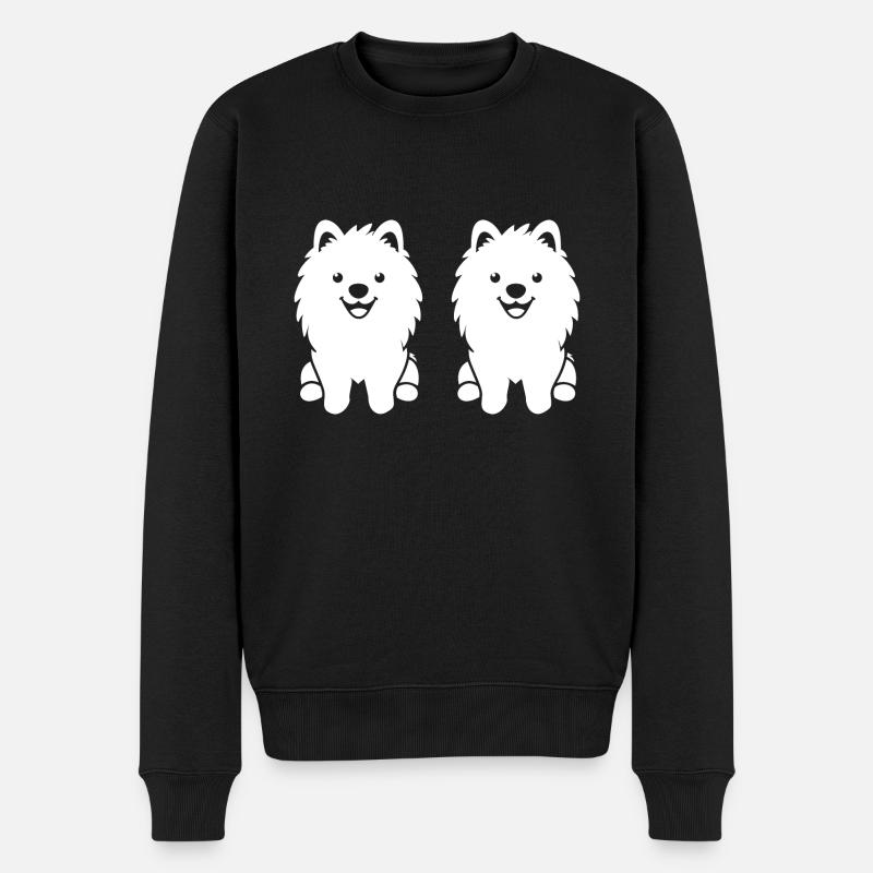 Samojede - Männer Premium Bio Pullover - Schwarz
