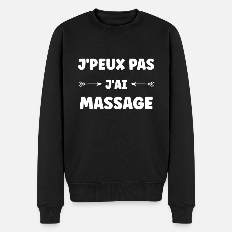 j'peux pas j'ai massage - Pull Premium bio Homme - noir