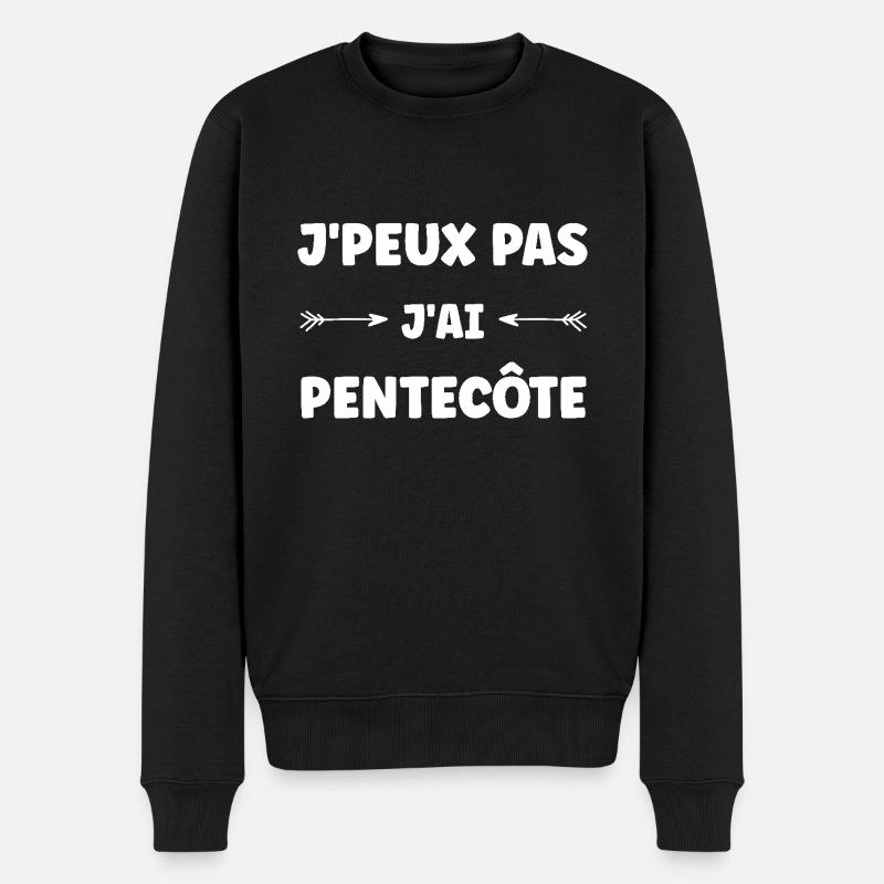 j'peux pas j'ai Pentecôte - Pull Premium bio Homme - noir