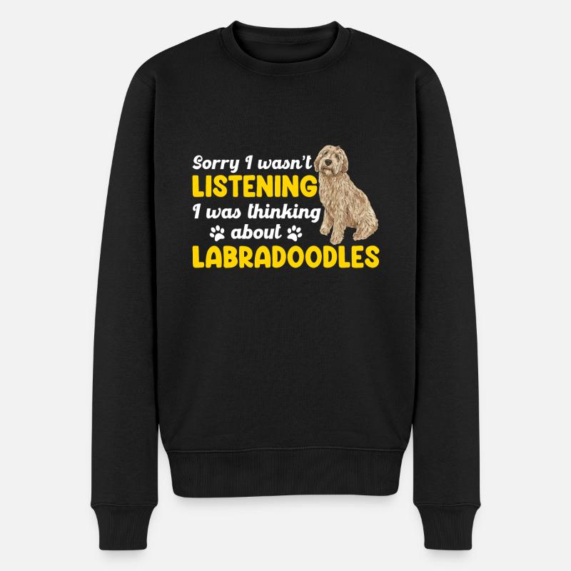 Labradoodle Chien - Pull Premium bio Homme - noir