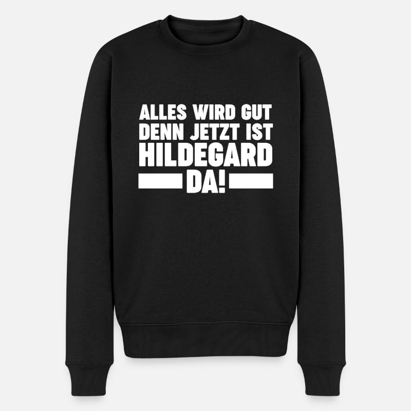 Hildegard - Männer Premium Bio Pullover - Schwarz