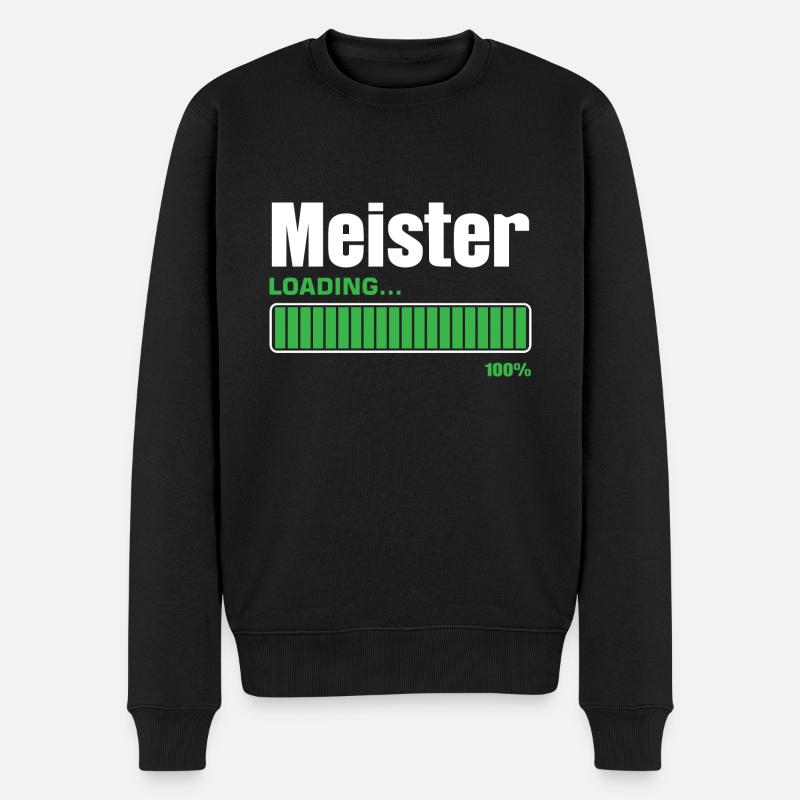 Meister Prüfung Meisterbrief Geschenk - Männer Premium Bio Pullover - Schwarz