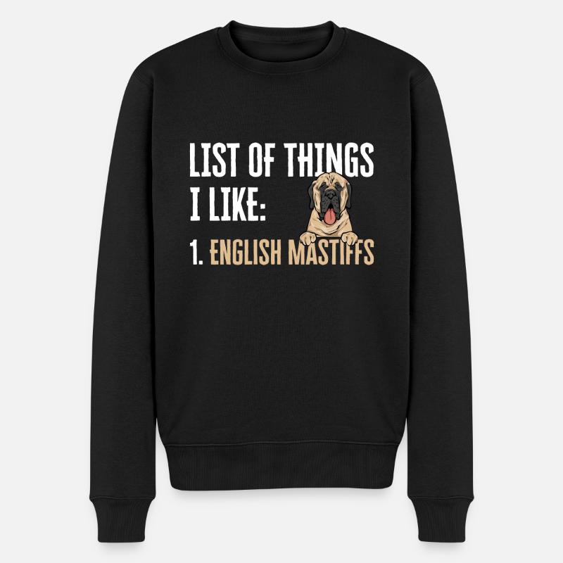Mastiff Hund Old English Mastiff - Männer Premium Bio Pullover - Schwarz