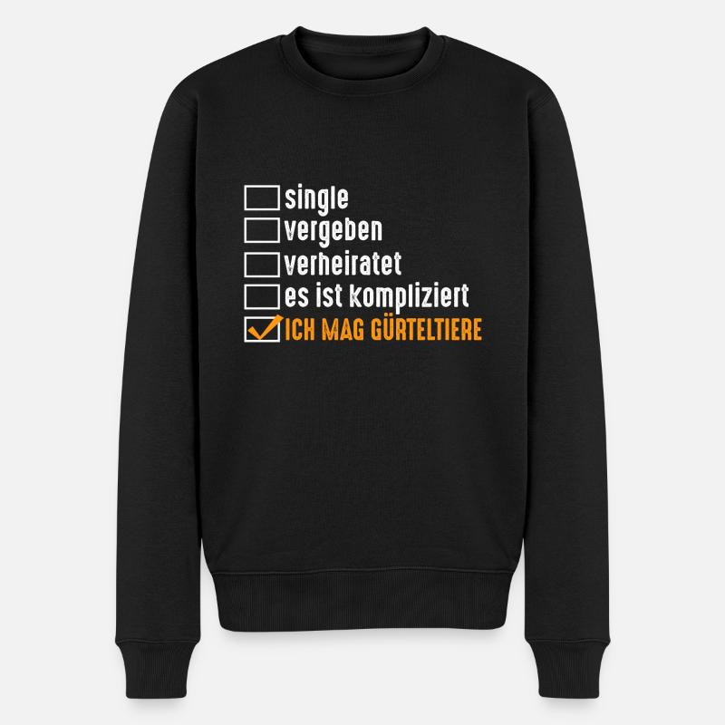 Gürteltier - Männer Premium Bio Pullover - Schwarz