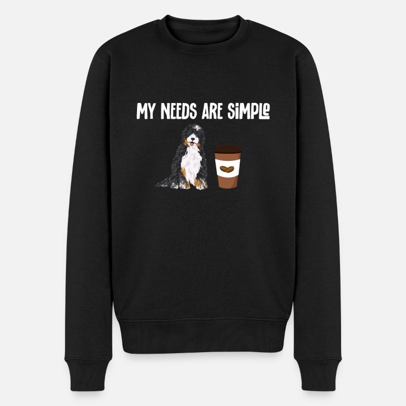 Chien Bernedoodle - Pull Premium bio Homme - noir