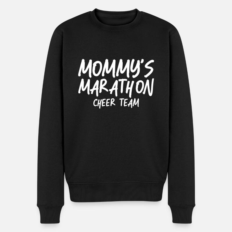 Mommy's Marathon Cheer Team - Männer Premium Bio Pullover - Schwarz
