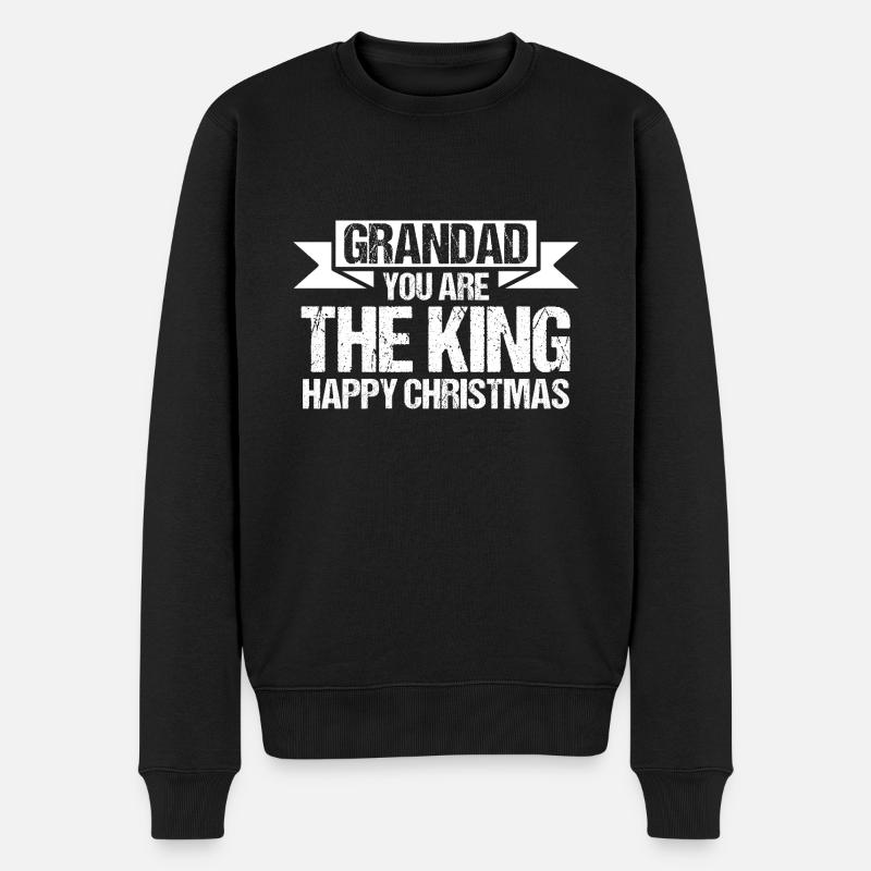 Opa Vatertag Enkel Geschenk - Männer Premium Bio Pullover - Schwarz