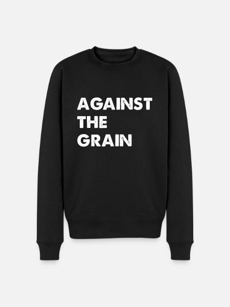 Against the grain - Men's Premium Organic Jumper - black