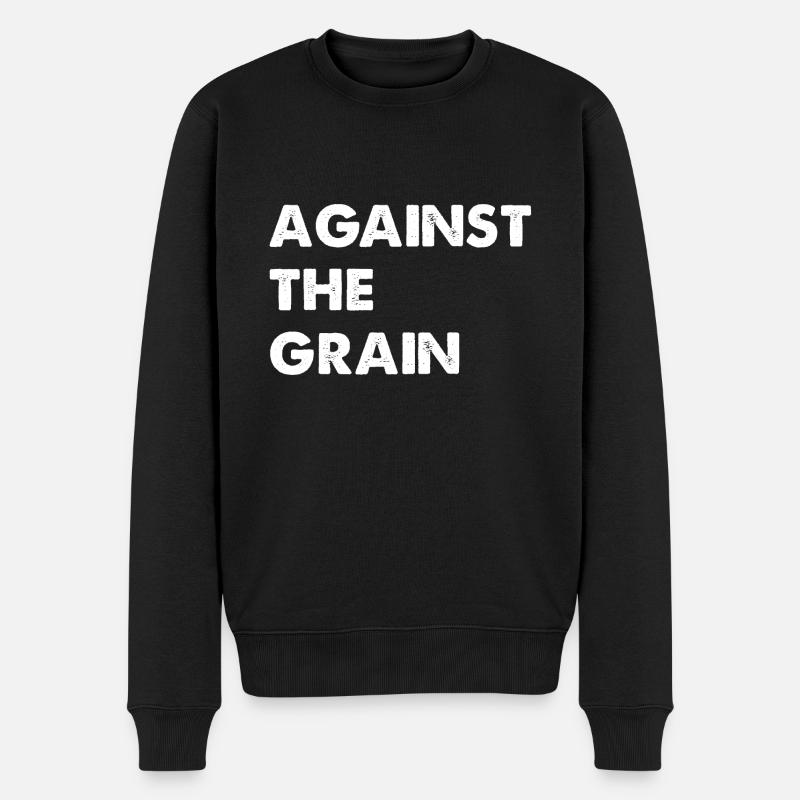 Against the grain - Pull Premium bio Homme - noir