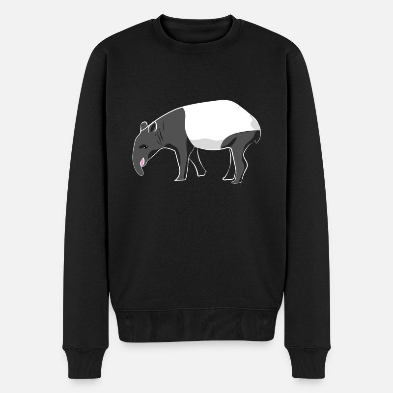 Tapir Zootier - Männer Premium Bio Pullover - Schwarz