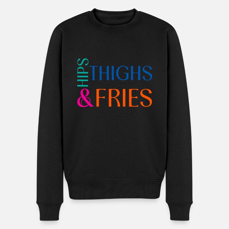 Hanches Cuisses et frites 2 - Pull Premium bio Homme - noir
