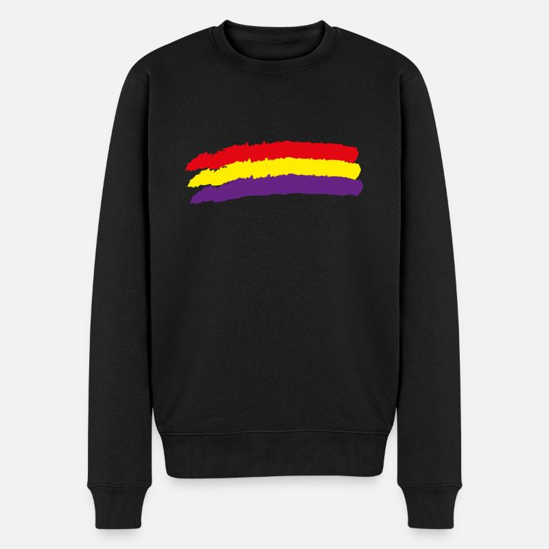 Flagge Republik - Männer Premium Bio Pullover - Schwarz
