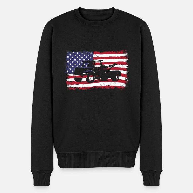Abschleppwagen Abschleppdienst Abschlepper - Männer Premium Bio Pullover - Schwarz
