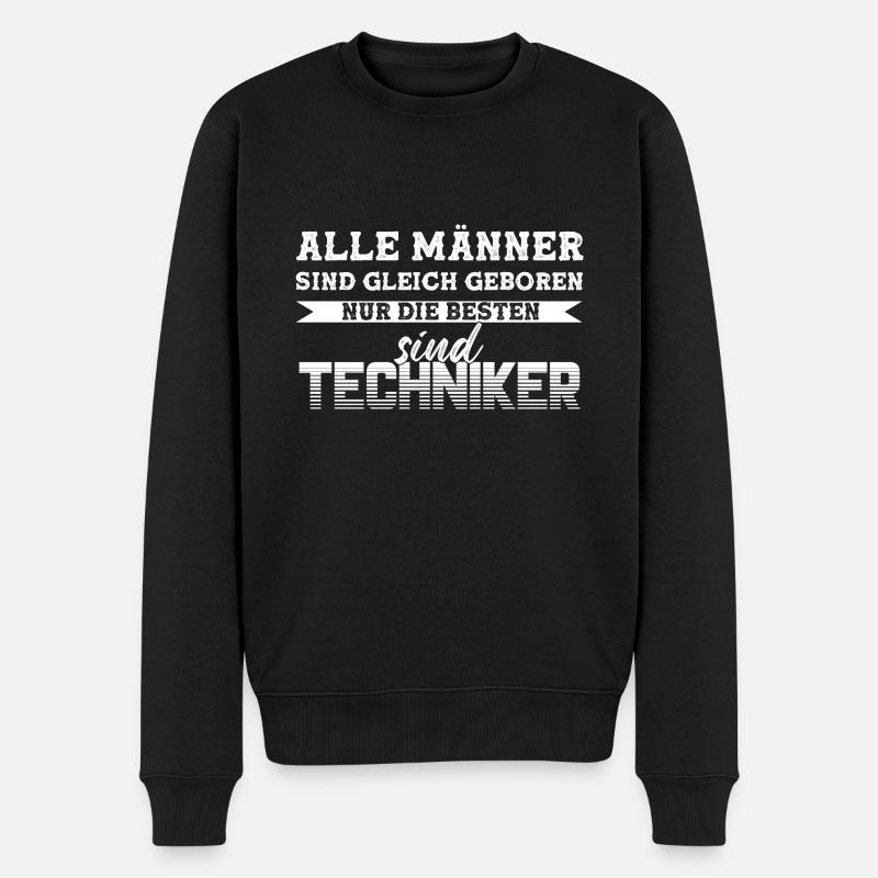 Techniker Beruf Technik Geschenk - Männer Premium Bio Pullover - Schwarz