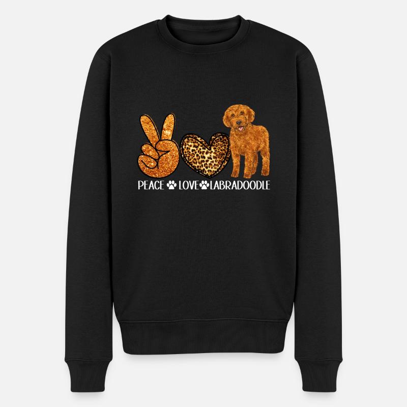 Labradoodle Hund - Männer Premium Bio Pullover - Schwarz