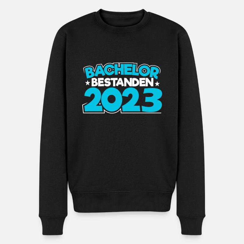 Bachelor 2023 Abschluss Promotion Sponsion - Männer Premium Bio Pullover - Schwarz