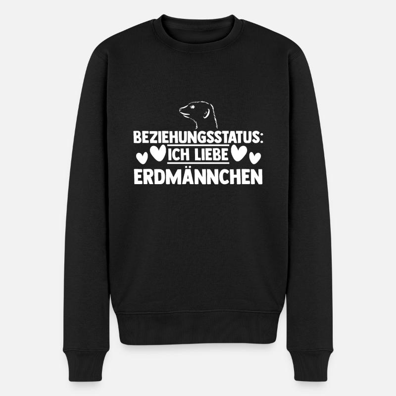 Erdmännchen - Männer Premium Bio Pullover - Schwarz