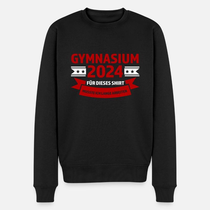 Gymnasium 2024 Abitur bestanden Abitur 2024 Gesche - Männer Premium Bio Pullover - Schwarz