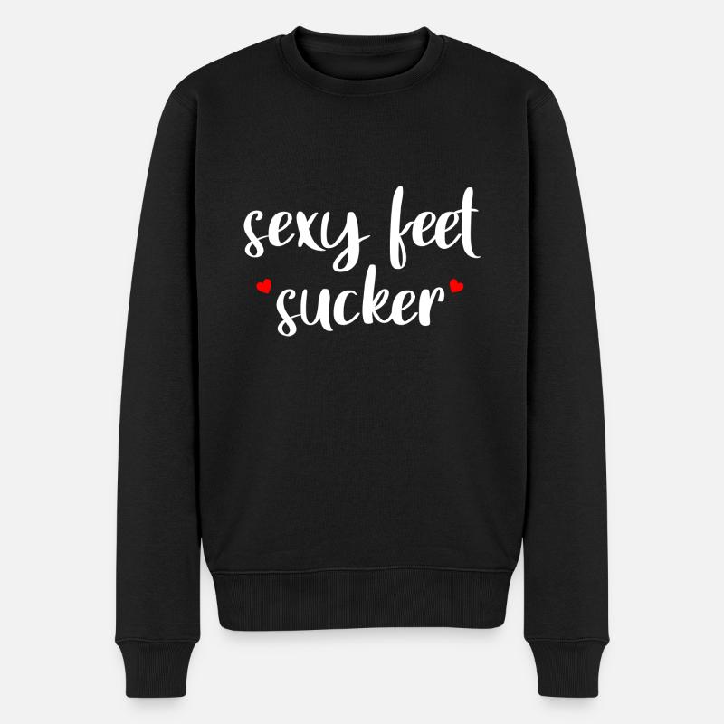 Sexy Feet Sucker - Männer Premium Bio Pullover - Schwarz