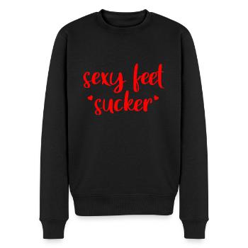 Sexy Feet Sucker - Männer Premium Bio Pullover - Schwarz - Vorne - Nico (187cm)