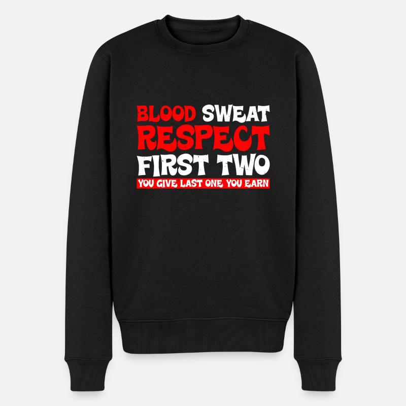 Sang Sueur Respect d’abord vous donnez en dernier vous gagnez 4 - Pull Premium bio Homme - noir