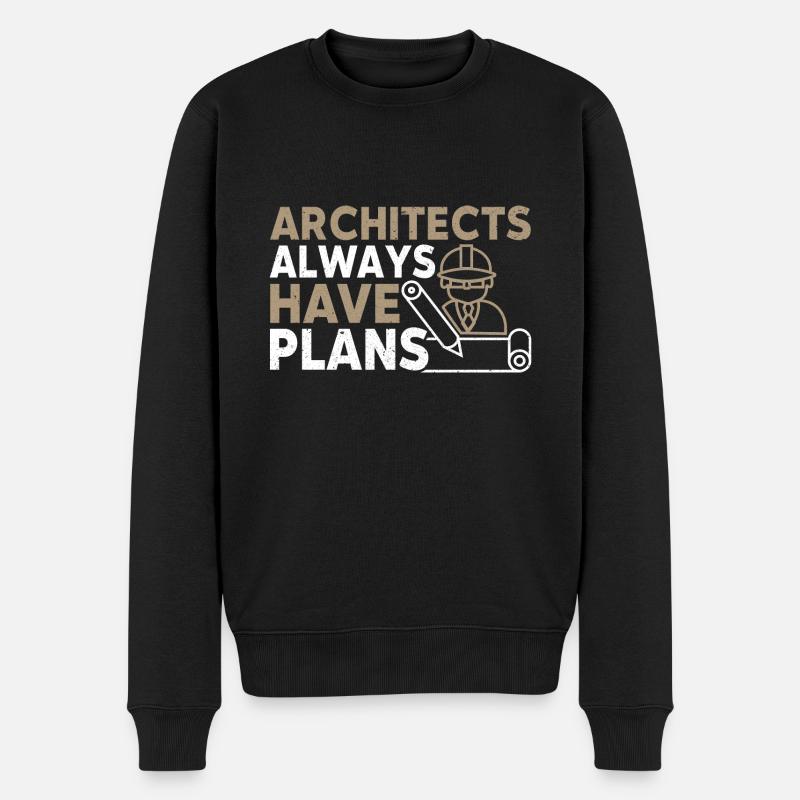 Architekt Kunst Architektur Designer - Männer Premium Bio Pullover - Schwarz