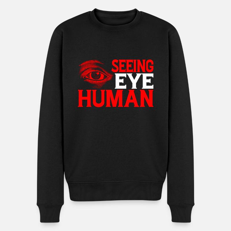 Seeing Eye Human 17 - Männer Premium Bio Pullover - Schwarz