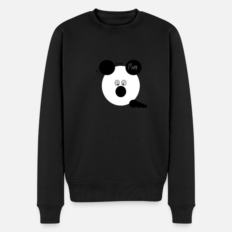 Zeige Elternliebe - Love Mum - Männer Premium Bio Pullover - Schwarz