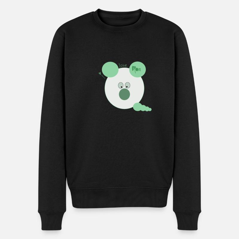 Zeige Elternliebe - Love Mum - Männer Premium Bio Pullover - Schwarz