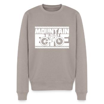 Mountainbike - Männer Premium Bio Pullover - Taupe - Vorne - Nico (187cm)