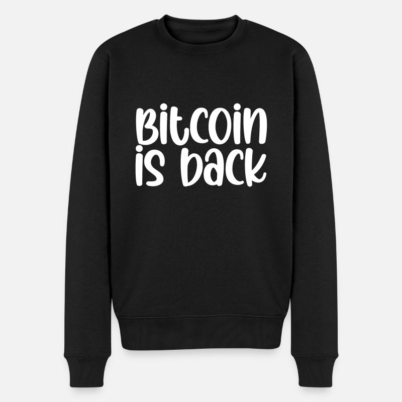 Bitcoin Is Back - Männer Premium Bio Pullover - Schwarz